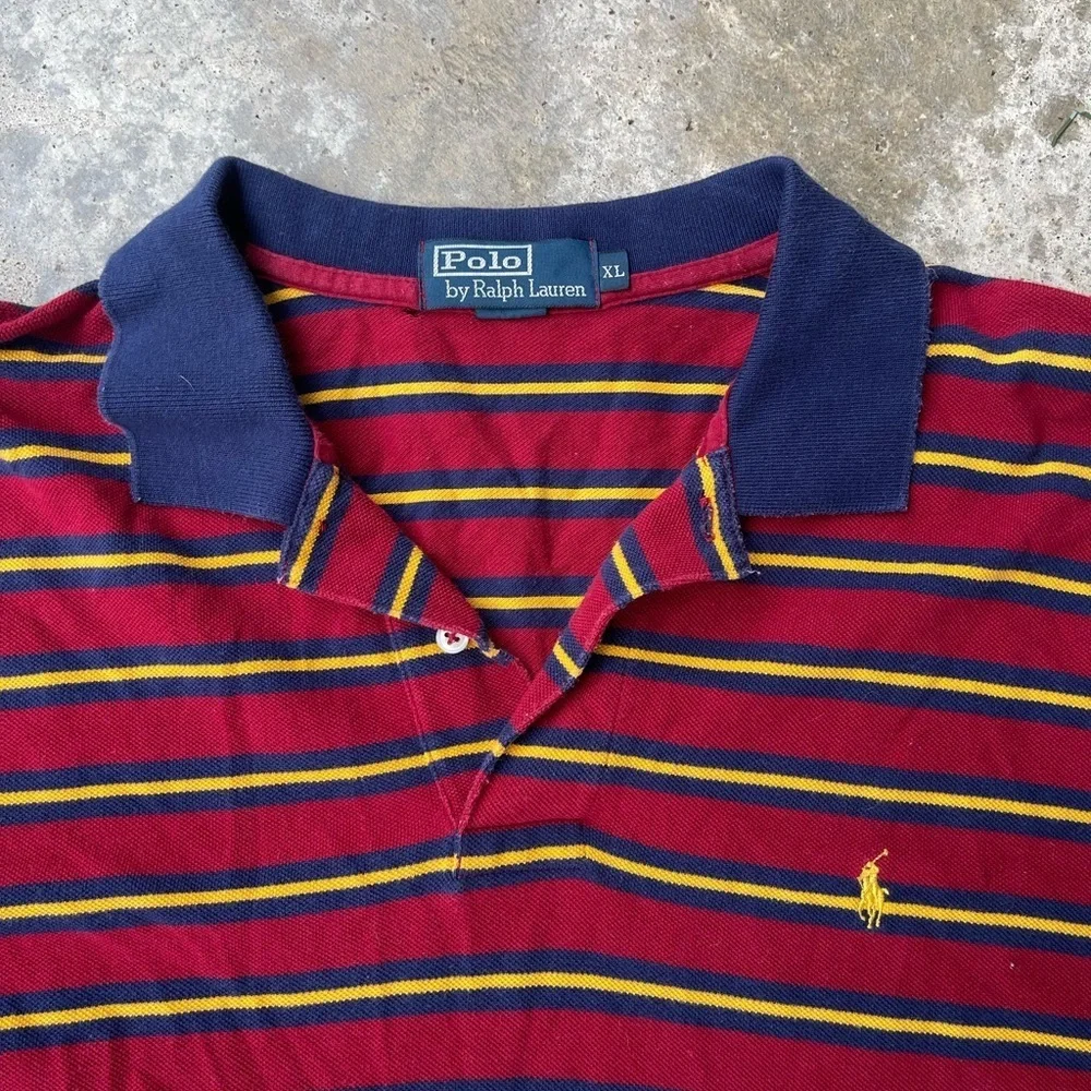 Vintage Polo Ralph Lauren Shirt Mens XL Harry Potter Gryffindor Colors Polo